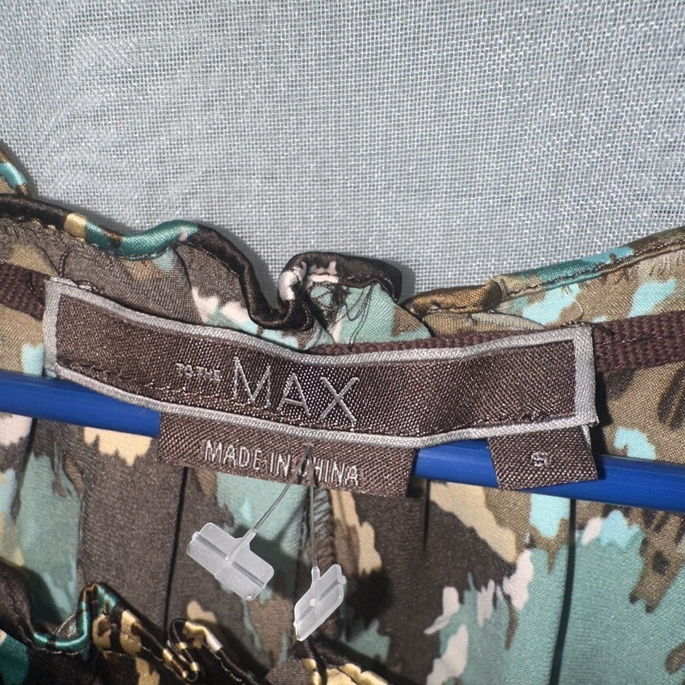 To the Max Teal and Brown Floral Long Sleeve Dress - Picture 8 of 9